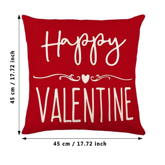 Valentine’s Decorative Throw Pillowcases I Love You More & Happy Valentine 2 Pcs - Picture 17 of 17